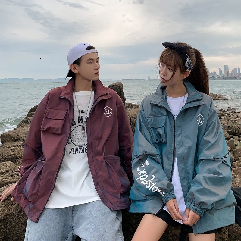 Men's Jackets Japan Style Hip Hop Mens Windbreaker Jacket Coat Loose Streetwear Mens Oversized Jacket Sportswear Bomber Jackets Harajuku Coat 230