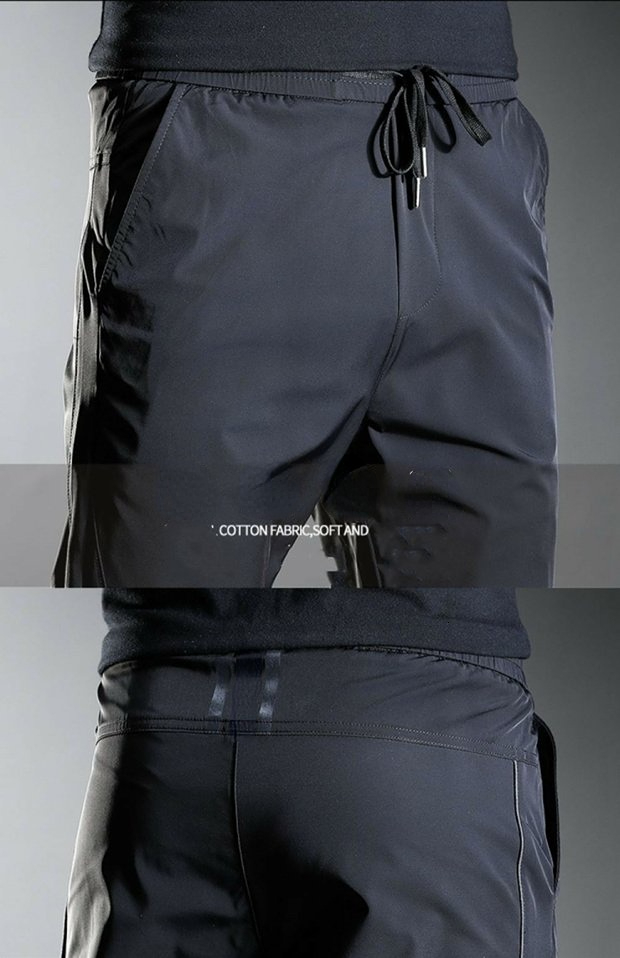 Men's Pants Summer Thin y Golf Jogger Training Gym Fitness and Exercise Drawstring Male Stylish Black Elastic Waist Leg 230329