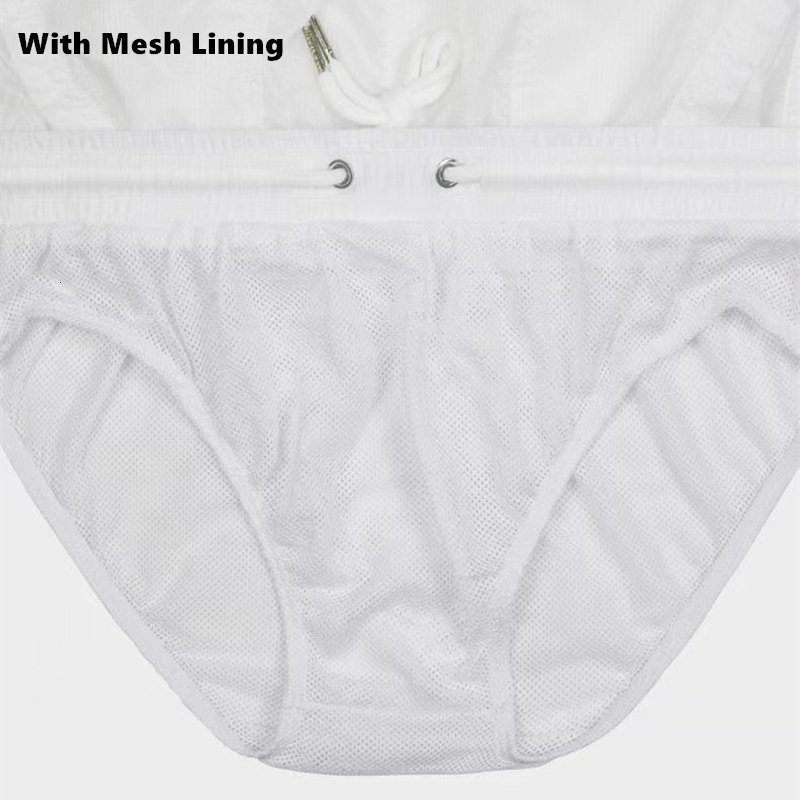 Men's Swimwear Transparent swimwear swimming shorts men's swimming trunks men's bathing suits Bermuda surf beach shorts Seobean Zwembro