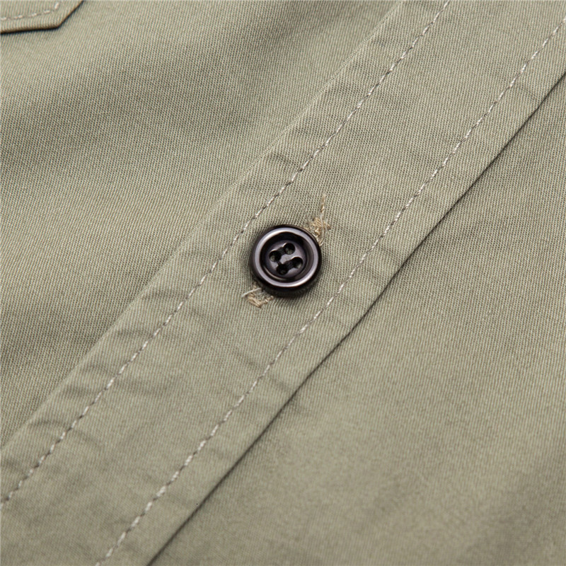 Men's Casual Shirts Fashion men's casual business shirt Short sleeved military goods shirt High quality cotton shirt Work shirt Men's c