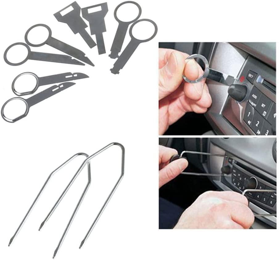 Universal 38pcs Car Audio Stereo Fix IT CD Player Radio Removal Repair Kits with Sturdy Pouch Auto Door Panels Interior Disassembly Tool
