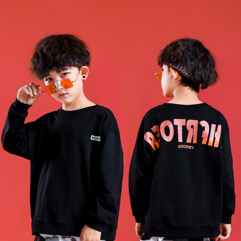 Dancewear Hip Hop Jazz Dance Costumes Kids Long Sleeve Top dungarees Boys Girls Hiphop Clothes Street Dance Stage Show Wear 230330