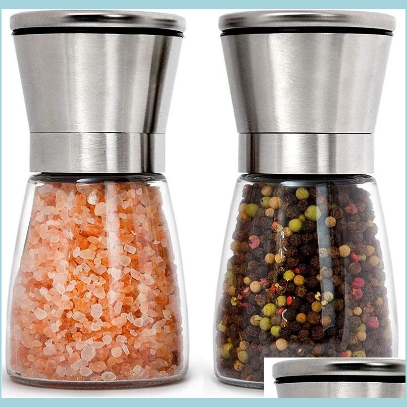 Mills Stainless Steel Salt And Pepper Grinder Adjustable Ceramic Sea Mill Kitchen Tools Drop Delivery Home Garden Dining Bar Dhbyz
Mills Stainless Steel Salt And Pepper Grinder Adjustable Ceramic Sea Mill Kitchen Tools Drop Delivery Home Garden Dining Bar Dhbyz