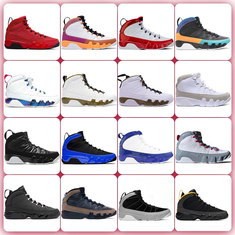 Jumpman 9 9s Basketball Shoes Men Women OG 9S UNC Black Pink Blue Silver Yellow Goldd Brown Green Purple Bronze White Multi-Color Mountaineering Sports Casual Shoes, Shoes lace
Jumpman 9 9s Basketball Shoes Men Women OG 9S UNC Black Pink Blue Silver Yellow Goldd Brown Green Purple Bronze White Multi-Color Mountaineering Sports Casual Shoes, Shoes lace