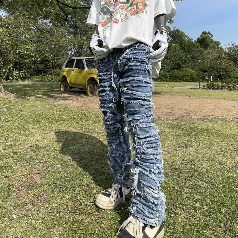 Mens Jeans High street wash do old skinny jeans mens y2k American hip hop brand stick cloth niche design sense destruction 230330, Sky blue
Mens Jeans High street wash do old skinny jeans mens y2k American hip hop brand stick cloth niche design sense destruction 230330, Sky blue