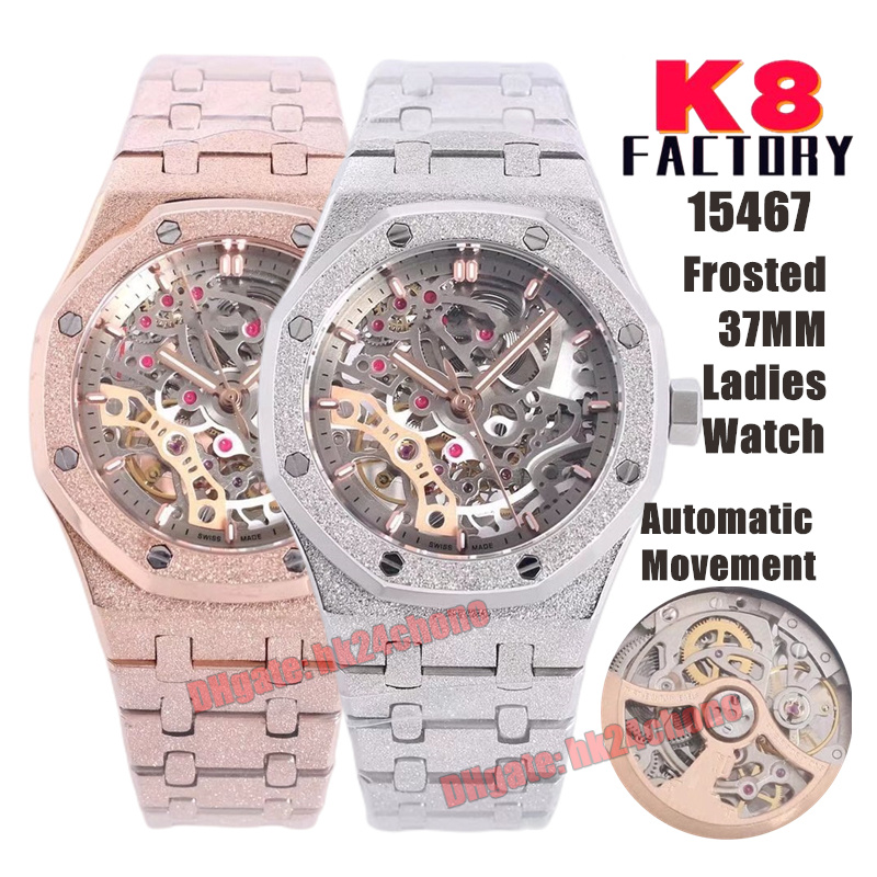 K8 Factory Watches 15467 Frosted Rose Gold 37mm Automatic Womens Watch Skeleton Dial Frosted Stainless Steel Bracelet Ladies Wristwatches, No watch;only original box
K8 Factory Watches 15467 Frosted Rose Gold 37mm Automatic Womens Watch Skeleton Dial Frosted Stainless Steel Bracelet Ladies Wristwatches, No watch;only original box