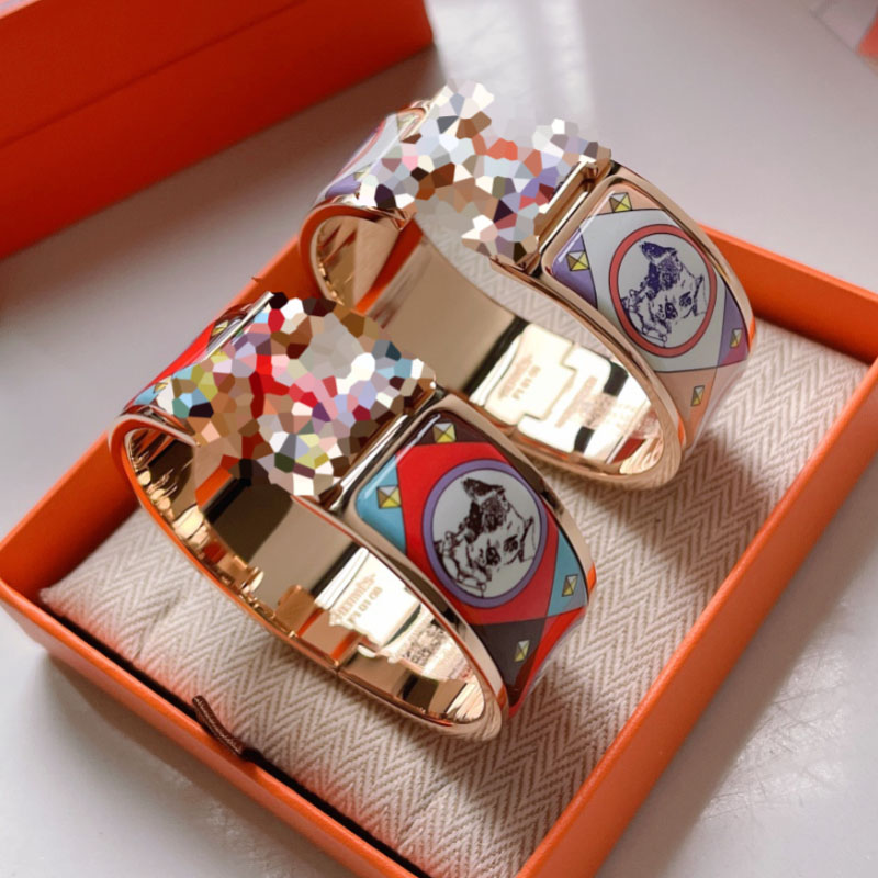 Enamel clic bangle for women charm bracelets 20mm middle size dog white