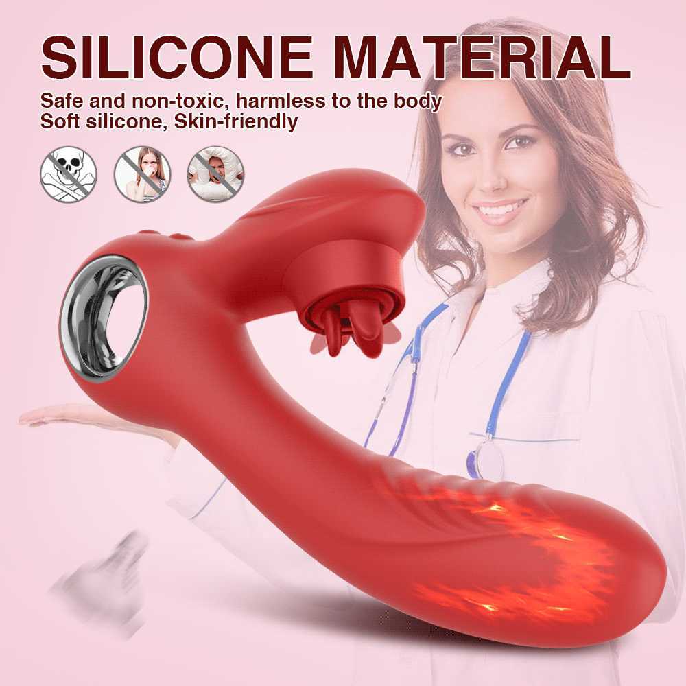 New Clitoral Tongue Licking g Spot Vibrator Realistic Dildo Clitoralis Nipple Stimulator Adult Sex Toys for Wo