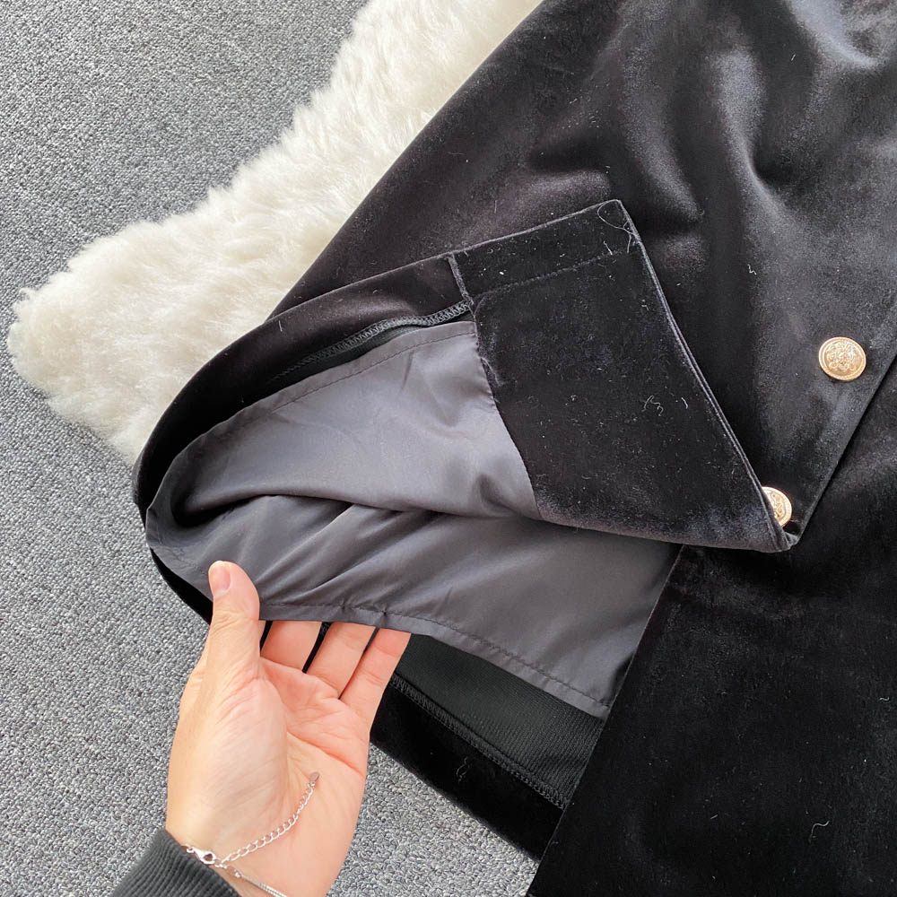New Casual Dresses Spring Autumn Black Solid Slim Button Full Lady Dress A Line O Neck Chiffon Single Breasted Women Dresses Sexy