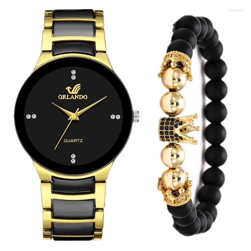 Wristwatches Watch And Bracelet Set Men's 2023 Arrival Fashion Stainless Steel Quartz Watches Luxury Gold Black Male Clock SaatWristwatc
Wristwatches Watch And Bracelet Set Men's 2023 Arrival Fashion Stainless Steel Quartz Watches Luxury Gold Black Male Clock SaatWristwatc