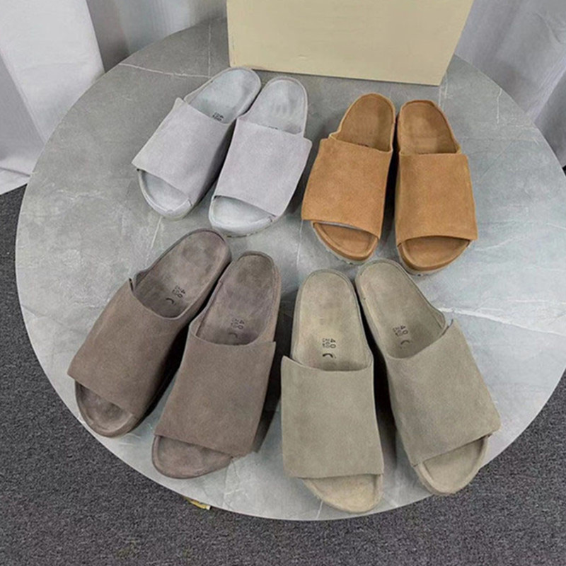 2023 fears of god Los Feliz Slides Sandals Women Men Cement Melange Suede cork latex footbeds Slide Casual Foam Ash Melange Shoes Eur 36-45
2023 fears of god Los Feliz Slides Sandals Women Men Cement Melange Suede cork latex footbeds Slide Casual Foam Ash Melange Shoes Eur 36-45