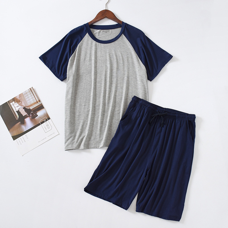 Men's Sleepwear Men's Thin Loose Short Sleeve Summer Wear Outdoor Sportswear Pajamas Herren Women's Pajamas Ete 230330
