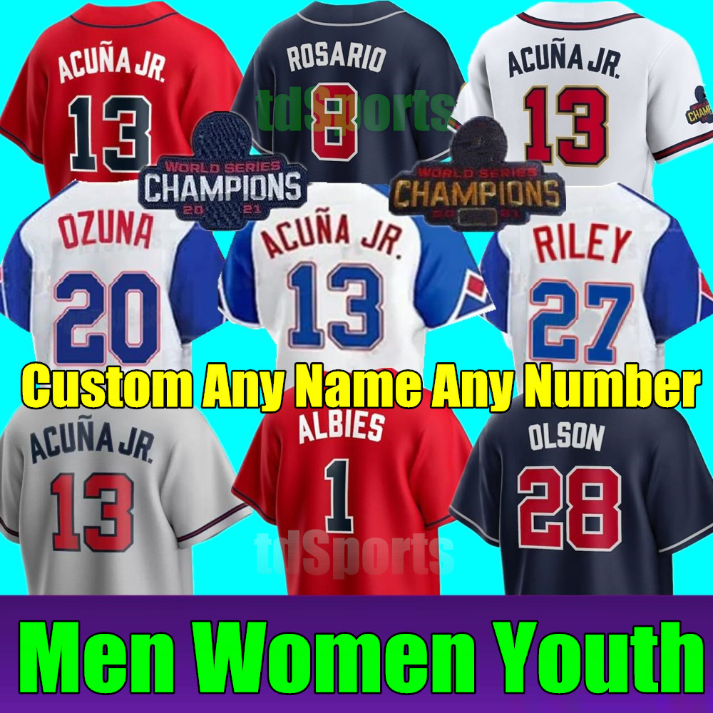 2023 S-4XL City Connect Jersey Ronald Acuna Jr. MATT OlSON ATlANTA JORGE SOlER DEiON SANDERS AUSTIN RIlEY BRAVE OZZIE ALBIES JONES Men Women Youth Baseball Jerseys, As shown in illustration
2023 S-4XL City Connect Jersey Ronald Acuna Jr. MATT OlSON ATlANTA JORGE SOlER DEiON SANDERS AUSTIN RIlEY BRAVE OZZIE ALBIES JONES Men Women Youth Baseball Jerseys, As shown in illustration