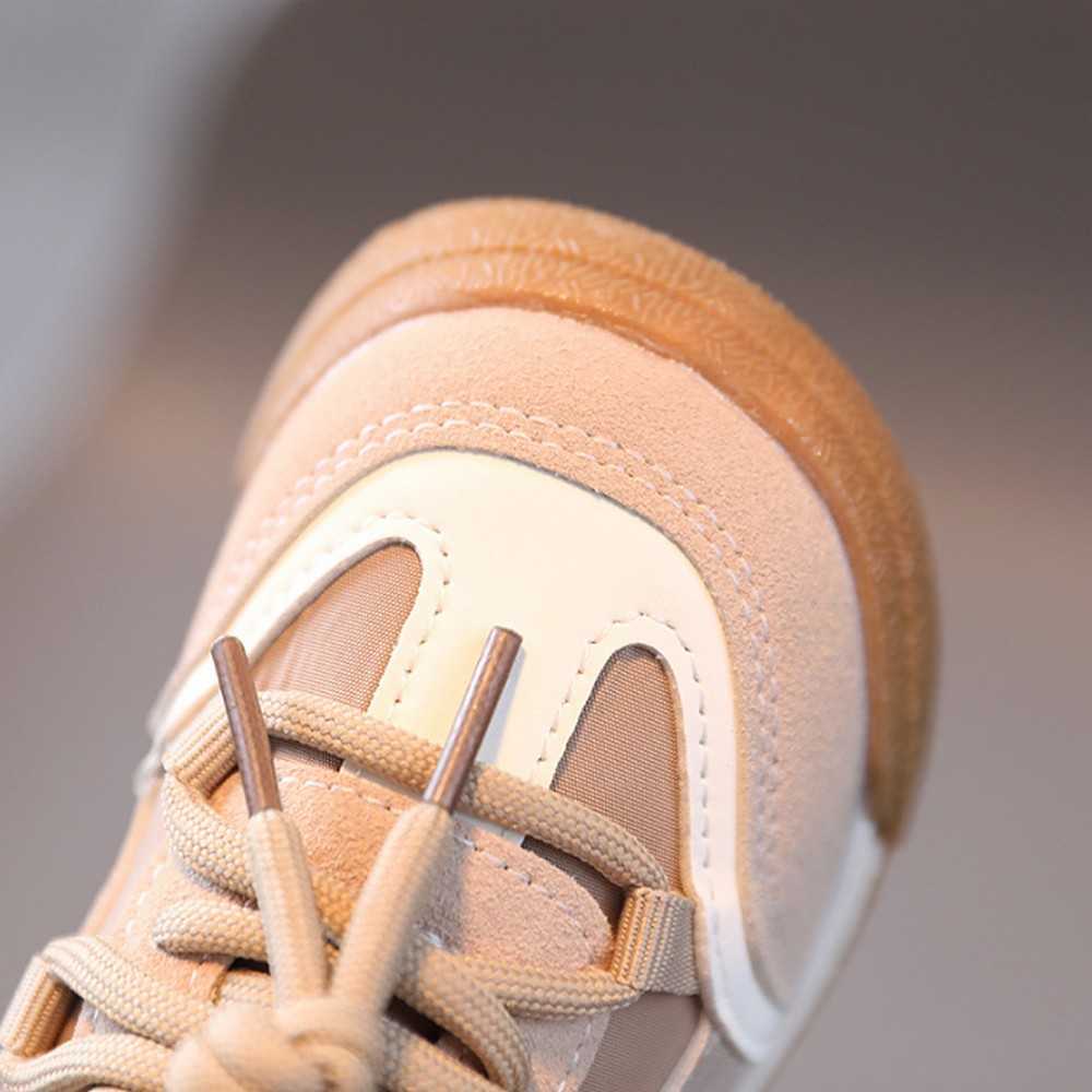 Athletic Outdoor Boys Sports Shoes For Kids Sneakers Spring Autumn Girls Lightweight Breathable Casual Shoes PU Leather Child Non-slip Footwear W0329