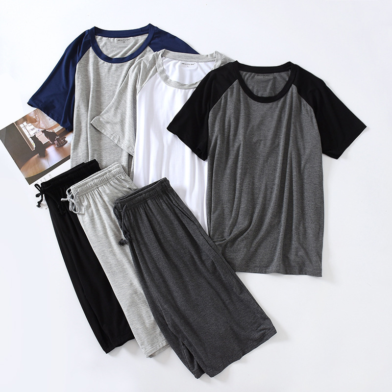 Men's Sleepwear Men's Thin Loose Short Sleeve Summer Wear Outdoor Sportswear Pajamas Herren Women's Pajamas Ete 230330