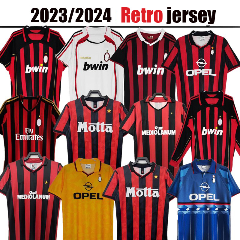 90 91 Retro shirts SOCCER JERSEYS 95 96 97 Gullit 01 02 03 12 14 15 Maldini Van Basten football KAKA Inzaghi 06 07 PIRLO SHEVCHENKO BAGGIO Ac MIlans JERSEY Long sleeve, 06 07 home
90 91 Retro shirts SOCCER JERSEYS 95 96 97 Gullit 01 02 03 12 14 15 Maldini Van Basten football KAKA Inzaghi 06 07 PIRLO SHEVCHENKO BAGGIO Ac MIlans JERSEY Long sleeve, 06 07 home
