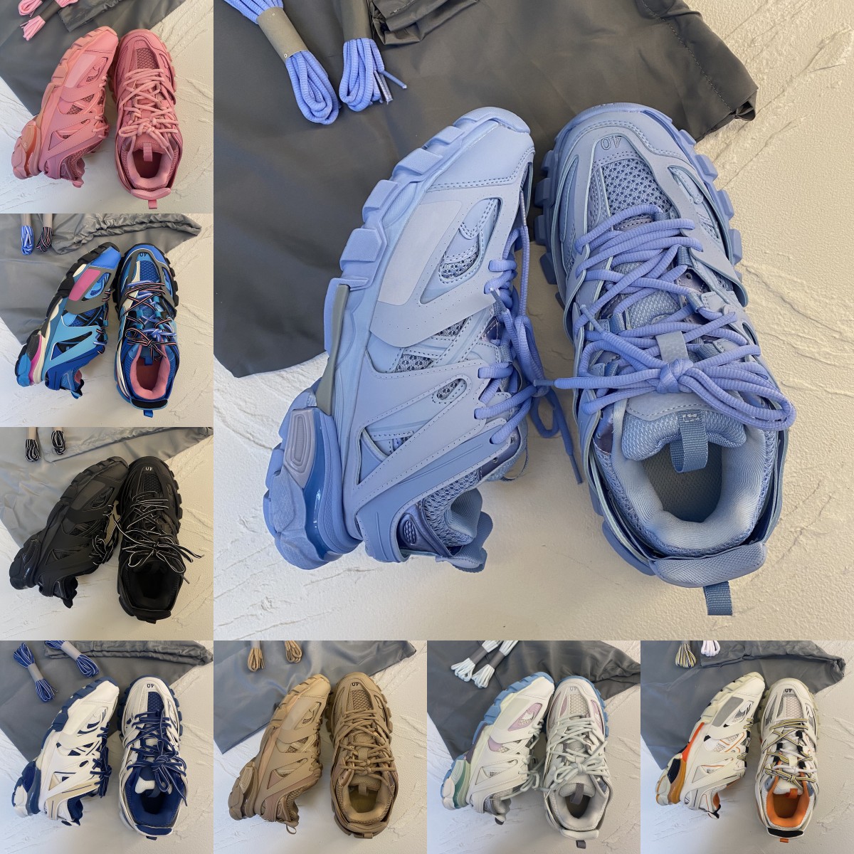 2023 Brand Casual Shoes Designer Mens Women Track 3 3.0 Platform Sneakers Vintage Tracks Runners T.s. Gomma leather Trainers, 14
2023 Brand Casual Shoes Designer Mens Women Track 3 3.0 Platform Sneakers Vintage Tracks Runners T.s. Gomma leather Trainers, 14