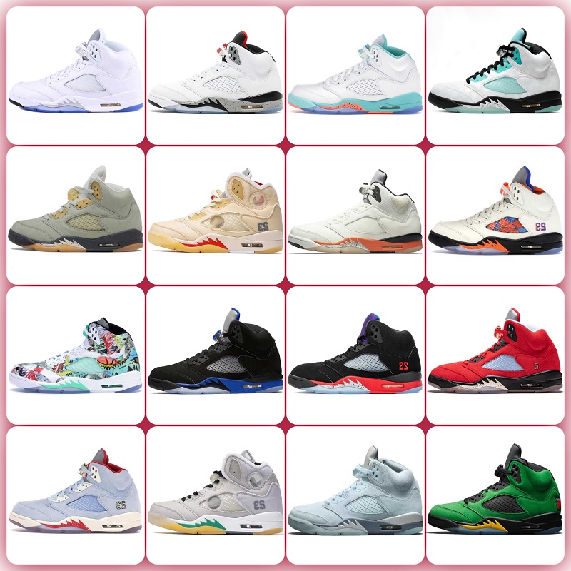 Jumpman 5 5s Basketball Shoes OG Pattern Bull Oreo 5S Black Blue White Oreo UNC Pink Silver Yellow Red Brown Green Bronze Mandarin Duck White Multi-Color Sneakers, Shoes lace
Jumpman 5 5s Basketball Shoes OG Pattern Bull Oreo 5S Black Blue White Oreo UNC Pink Silver Yellow Red Brown Green Bronze Mandarin Duck White Multi-Color Sneakers, Shoes lace