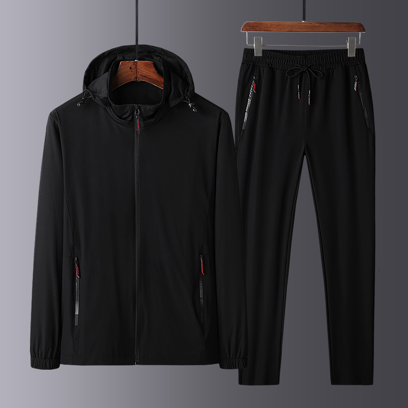 Men's Tracksuits Korea Sunscreen Men's Summer Thin Breathable Midlife Dad Outdoor Running Jacket Ice Silk Casual Sportswear Quick Drying 230