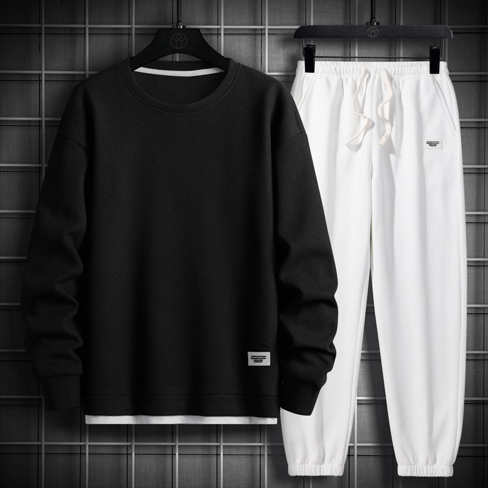 Men's Tracksuits Men's two-piece hip-hop clothing Men's street clothing Casual sweatshirt and pants set Men's fashion clothing 230