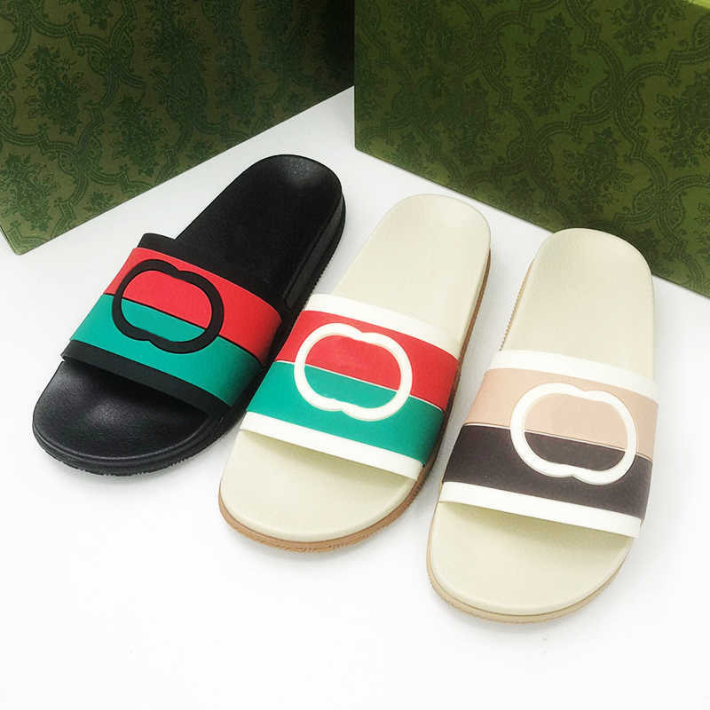 Fashion Designers Sandals Men Striped Rubber Slides Interlocking Platform Shoes Flat Unisex Beach Slippers 35-46 With Box NO440
Fashion Designers Sandals Men Striped Rubber Slides Interlocking Platform Shoes Flat Unisex Beach Slippers 35-46 With Box NO440