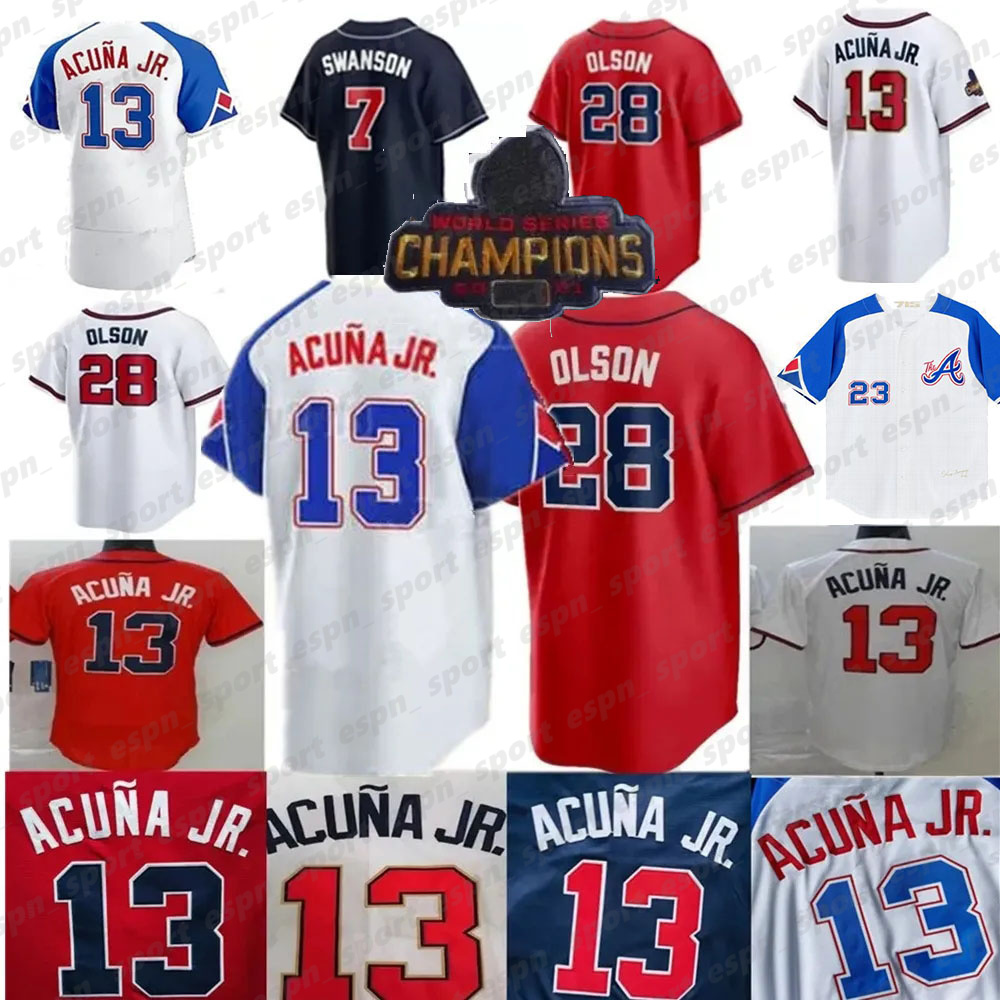 2023 Custom S-4XL 28 Matt Olson Jersey Freddie Freeman Dansby Swanson 10 Jones 13 Ronald Acuna Jr. Ozzie Albies Mike Soroka 27 Riley Baseball Jerseys, Color 17
2023 Custom S-4XL 28 Matt Olson Jersey Freddie Freeman Dansby Swanson 10 Jones 13 Ronald Acuna Jr. Ozzie Albies Mike Soroka 27 Riley Baseball Jerseys, Color 17