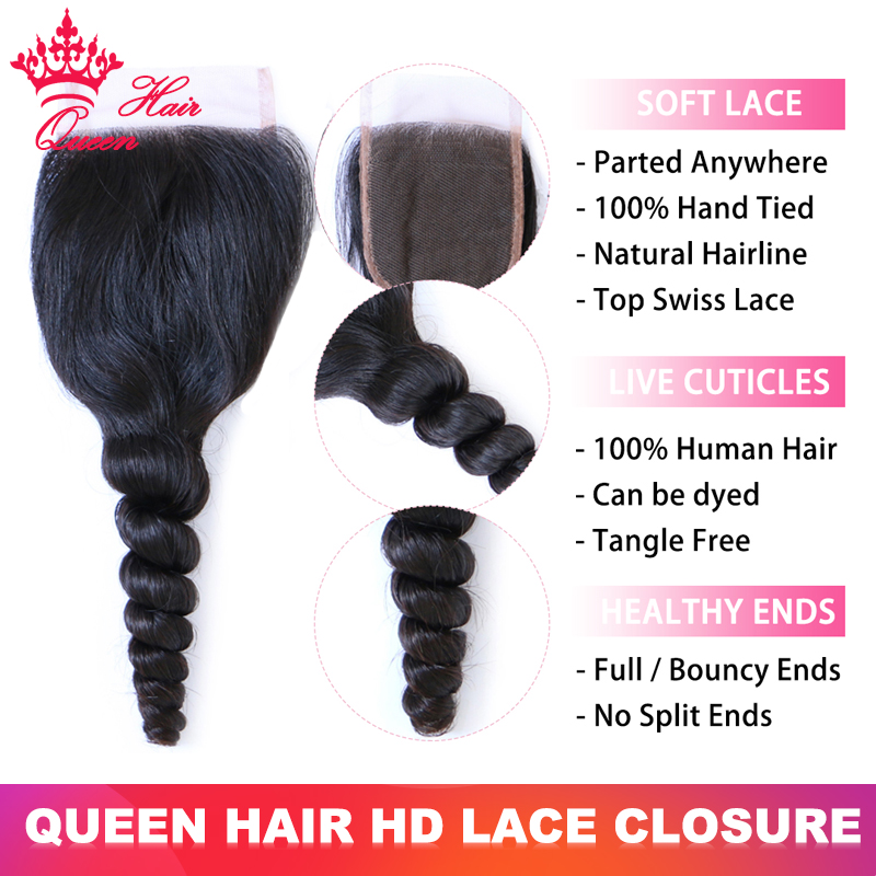 Real Invisible HD Lace Top Swiss Closure Loose Wave 4x4 5x5 6x6 Lace Closure Brazilian Virgin Human Raw Hair Extensions, Natural color 1b
Real Invisible HD Lace Top Swiss Closure Loose Wave 4x4 5x5 6x6 Lace Closure Brazilian Virgin Human Raw Hair Extensions, Natural color 1b