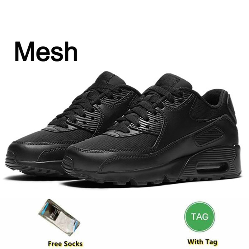 Designer 90s Running shoes For 90 Men Women Triple Black white Mesh Leather Trainer Breathable Cushion Surface outdoor Sneakers Sports Eur 36 45