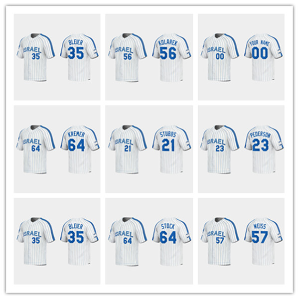 2023 Team Israel Baseball Jersey Alex Dickerson Zack Gelof Spencer Horwitz Noah Mendlinger Matt Mervis Danny Valencia Ryan Lavarnway Joc Pederson Ty Kelly Stubbs, White
2023 Team Israel Baseball Jersey Alex Dickerson Zack Gelof Spencer Horwitz Noah Mendlinger Matt Mervis Danny Valencia Ryan Lavarnway Joc Pederson Ty Kelly Stubbs, White