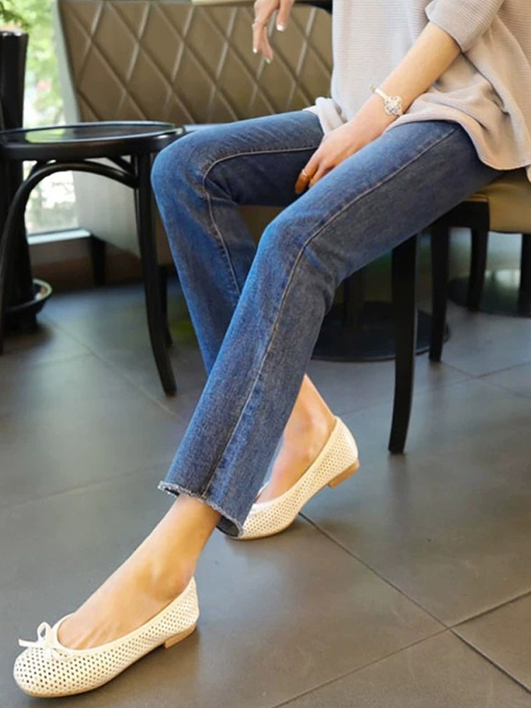 Women's Jeans Jean Streetwear Boyfriend Straight Skinny Ankle Length Female Denim Pants Stretch Trousers Korean Fashion y2k 230330