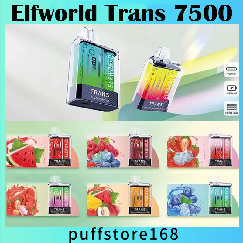 100%Original Elfworld Trans 7500 Puffs E Cigarettes Disposable Box Vape Pen 650mAh Rechargeable 15ml Refilled Reuse Cartridges Mesh Coil Vapes Pod Bar Vaporizer
100%Original Elfworld Trans 7500 Puffs E Cigarettes Disposable Box Vape Pen 650mAh Rechargeable 15ml Refilled Reuse Cartridges Mesh Coil Vapes Pod Bar Vaporizer