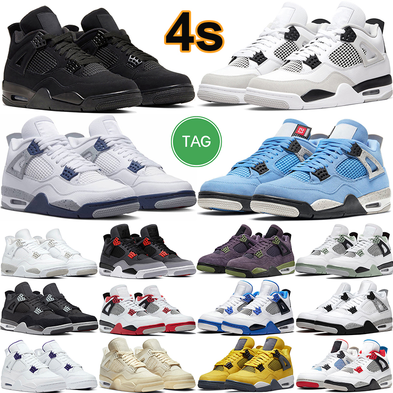 4 Military Black Cat 4s retro basketball shoes Blank Canvas Metallic Purple Red Thunder Mushroom mens trainer sports sneakers size 5.5-13, # 4
4 Military Black Cat 4s retro basketball shoes Blank Canvas Metallic Purple Red Thunder Mushroom mens trainer sports sneakers size 5.5-13, # 4