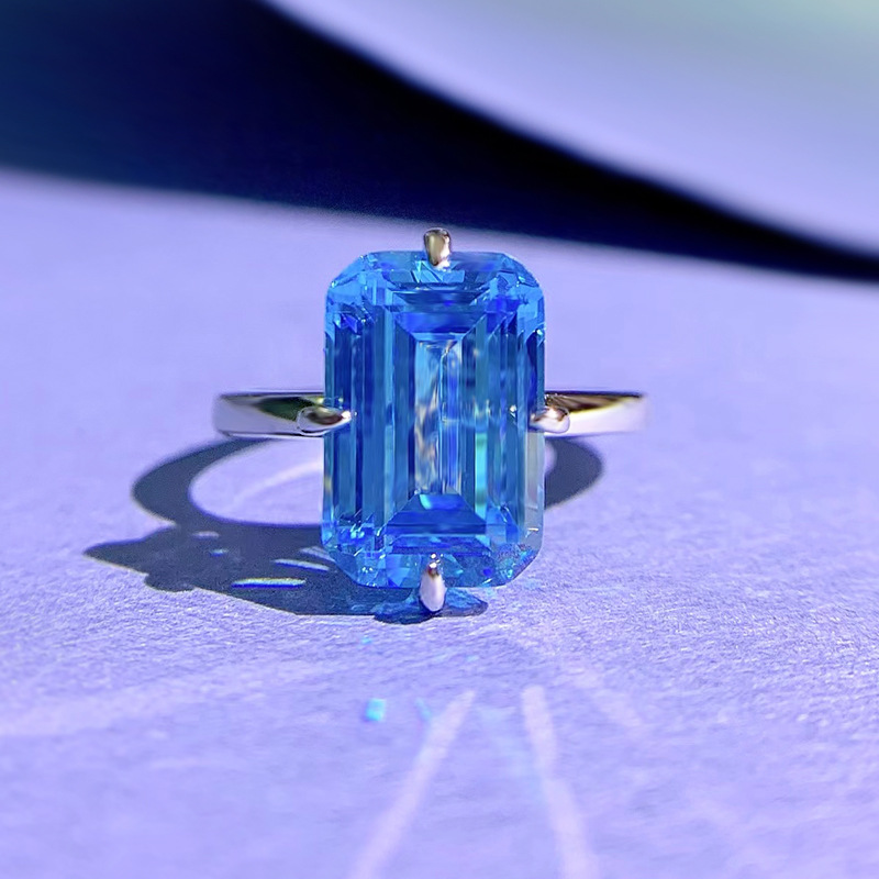 Emerald cut Aquamarine Ring 100% Real 925 sterling silver Party Wedding band Rings for Women Men Engagement Jewelry Gift
Emerald cut Aquamarine Ring 100% Real 925 sterling silver Party Wedding band Rings for Women Men Engagement Jewelry Gift