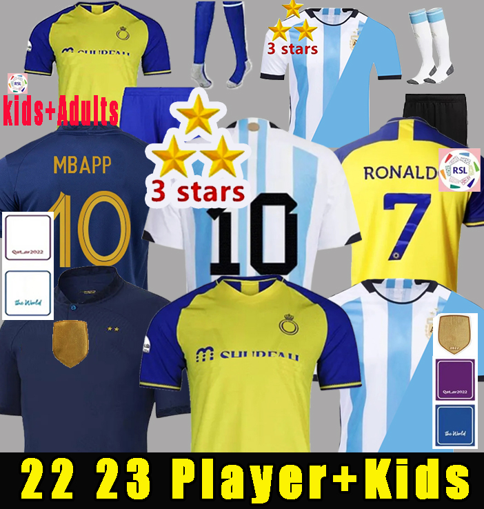 2022 Argentina soccer Jerseys 3 Stars French MBAPPE Al Nassr FC RonALDos 7 football shirt CR7 SPECIAL player fans alvarez Maillot de foot Maillots kids kit, 7 away
2022 Argentina soccer Jerseys 3 Stars French MBAPPE Al Nassr FC RonALDos 7 football shirt CR7 SPECIAL player fans alvarez Maillot de foot Maillots kids kit, 7 away