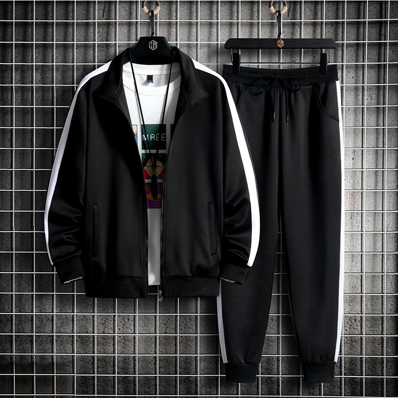 Men's Tracksuits Men's suit jogging sportswear Harajuku tracksuit autumn men's sportswear solid casual jacketpants two-piece suit 23033