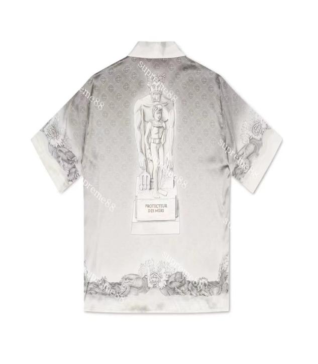 Casablanc 22ss fashion shirts guardian plaster image black and white gradient Hawaiian silk shirt men and women7290740, Orange
Casablanc 22ss fashion shirts guardian plaster image black and white gradient Hawaiian silk shirt men and women7290740, Orange