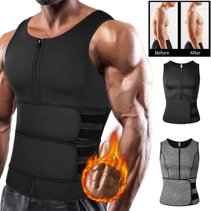Men' Body Shapers Men' Sweat Vest Neoprene Waist Trainer Tank Top Adjustable Work Out For Belly Fat Shaper With Double Zipper Back
Men' Body Shapers Men' Sweat Vest Neoprene Waist Trainer Tank Top Adjustable Work Out For Belly Fat Shaper With Double Zipper Back