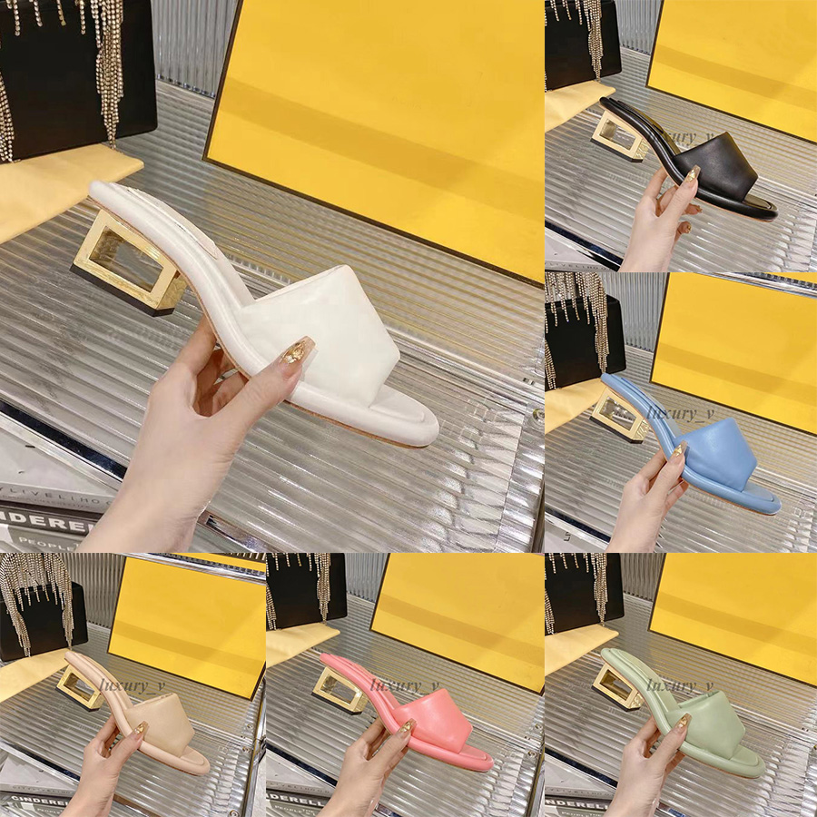 Nappa Sandals Designer Women Soft Leather Slippers Hollow Out Chunky Heels Fashion Lady Slipper Stiletto Golden High Heels
Nappa Sandals Designer Women Soft Leather Slippers Hollow Out Chunky Heels Fashion Lady Slipper Stiletto Golden High Heels
