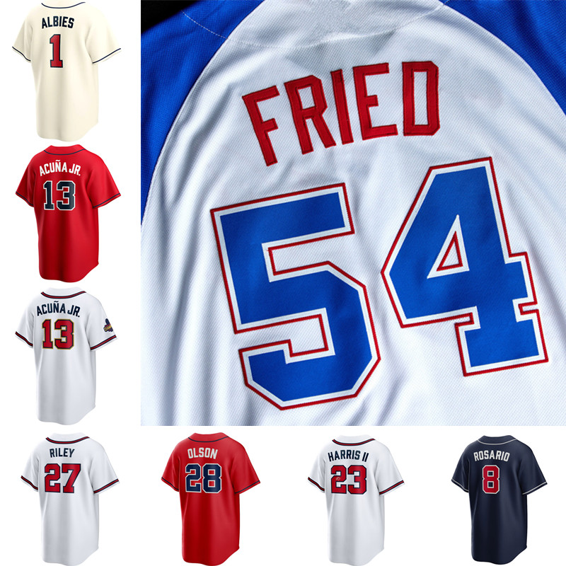 2023 Ronald Acuna Jr. Connect Baseball Jerseys 28 Matt Olson 23 Michael Harris 27 Austin Riley 18 Vaughn Grissom 1 Ozzie Albies 54 Max Fried Men Women Youth Jersey, Men's color 7
2023 Ronald Acuna Jr. Connect Baseball Jerseys 28 Matt Olson 23 Michael Harris 27 Austin Riley 18 Vaughn Grissom 1 Ozzie Albies 54 Max Fried Men Women Youth Jersey, Men's color 7