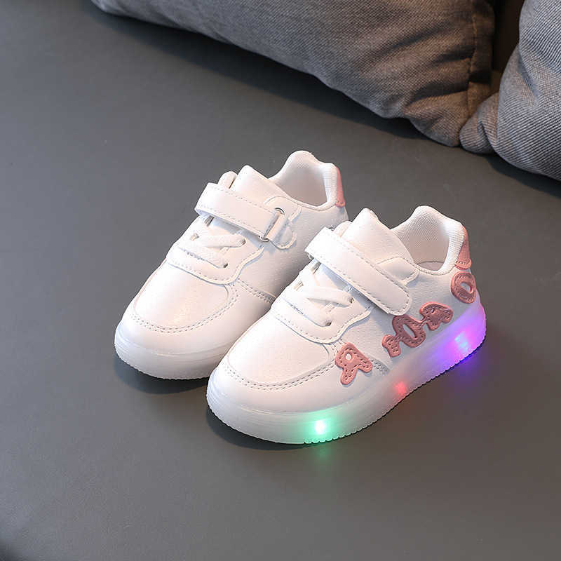 Athletic Outdoor Children Led Shoes Autumn Luminous Lighted Casual Fashion Breathable Baby Boys Girls Sport Running Soft Bottom Kids Sneakers