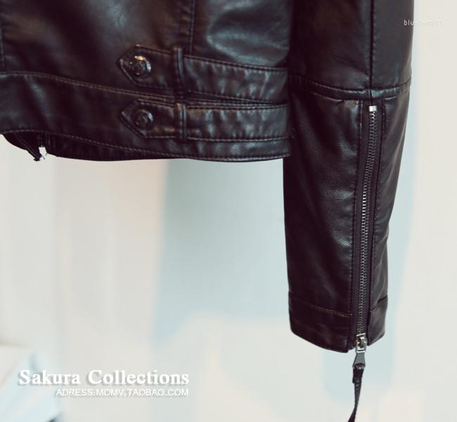 Women's Leather 2023 Spring Autumn Black Jacket Women Slim Moto Biker Female Jaquetas Feminino Ladies Pu