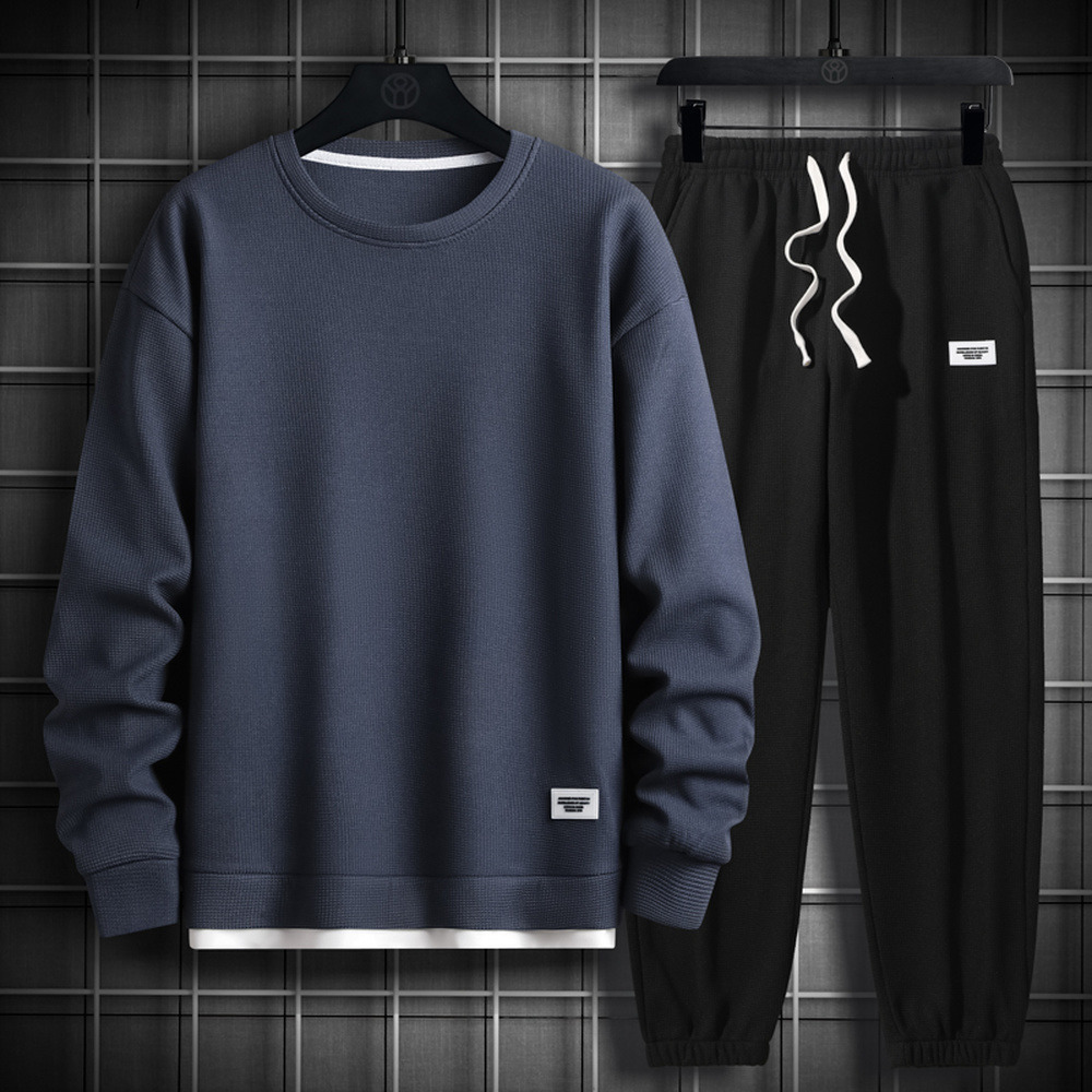 Men's Tracksuits Men's two-piece hip-hop clothing Men's street clothing Casual sweatshirt and pants set Men's fashion clothing 230