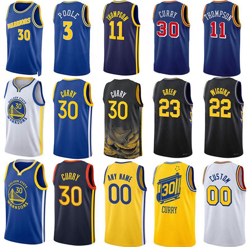 

Stephen Curry Klay Thompson Basketball Jerseys Andrew Wiggins Draymond Green Poole DiVincenzo Kuminga Gary Payton Kevon Looney City Custom Edition Jersey, Colour 10