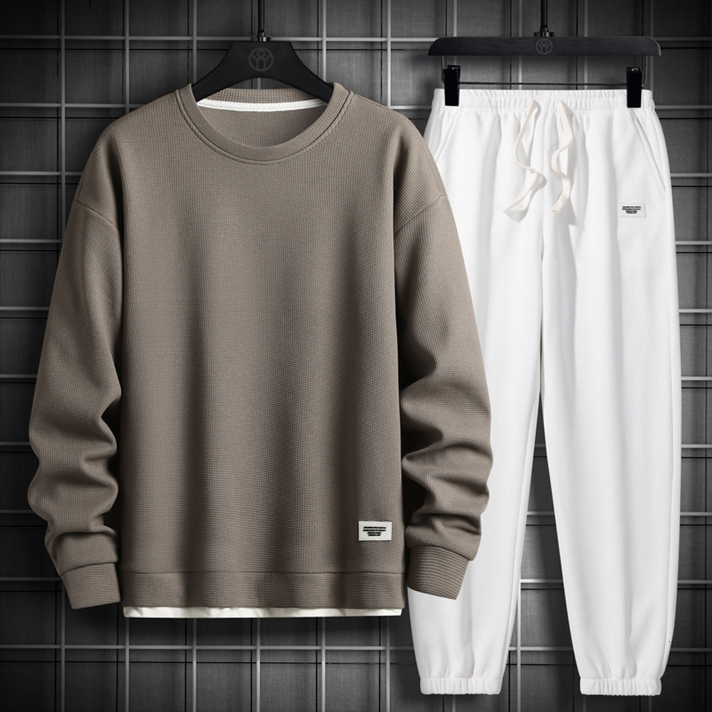 Men's Tracksuits Men's two-piece hip-hop clothing Men's street clothing Casual sweatshirt and pants set Men's fashion clothing 230