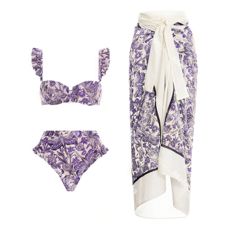 Sexy High Waist Bikini Dragonfly Printed Swimwear Designer Vintage Dress Women Swimming Suit Beach Clothes for Lady, Purple dress
Sexy High Waist Bikini Dragonfly Printed Swimwear Designer Vintage Dress Women Swimming Suit Beach Clothes for Lady, Purple dress