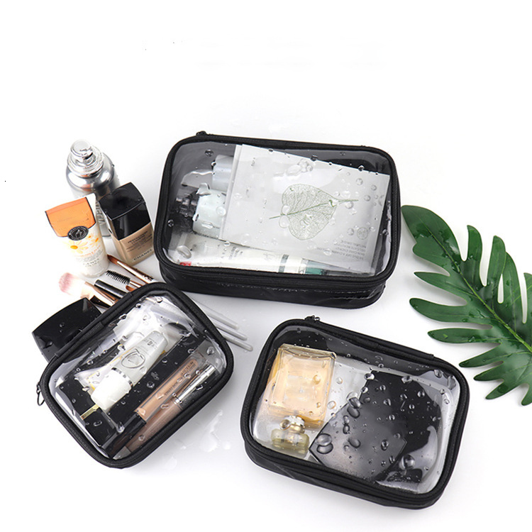 Cosmetic Bags Cases Women Makeup Bag Waterproof Clear PVC Travel Case Make Up Kit for Men Toiletry Brush Organizer Pouch 230329