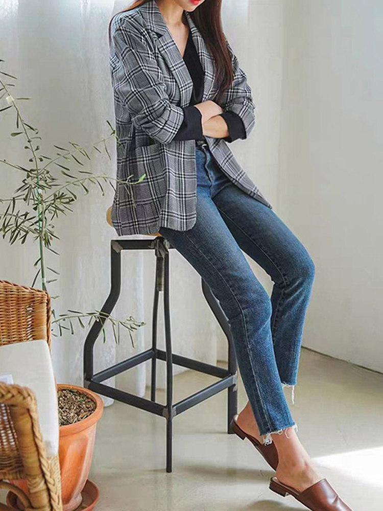 Women's Jeans Spring Summer Office Lady Cotton Solid Straight Ankle Length For Girls Fashion Pants Boyfriend 230330