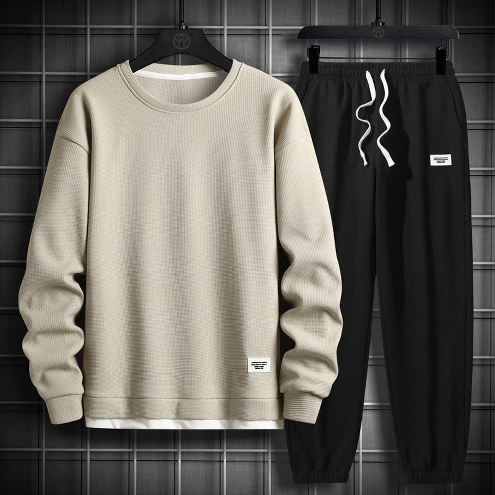Men's Tracksuits Men's two-piece hip-hop clothing Men's street clothing Casual sweatshirt and pants set Men's fashion clothing 230