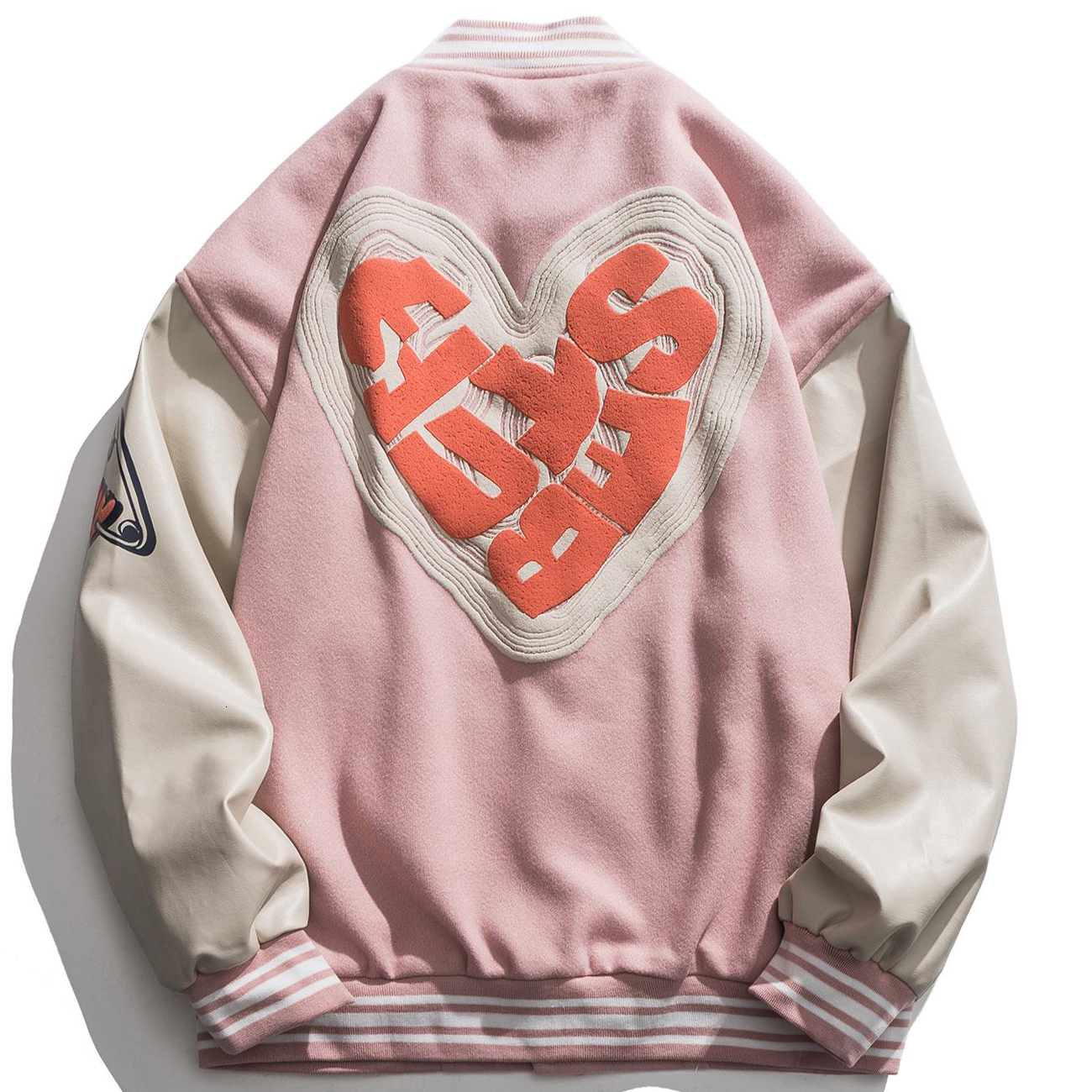 Men's Jackets LACIBLE Streetwear Love Pattern Baseball Men Tops Hip Hop Patchwork Letter Print Varsity Women Outwear Autumn Coat 230330