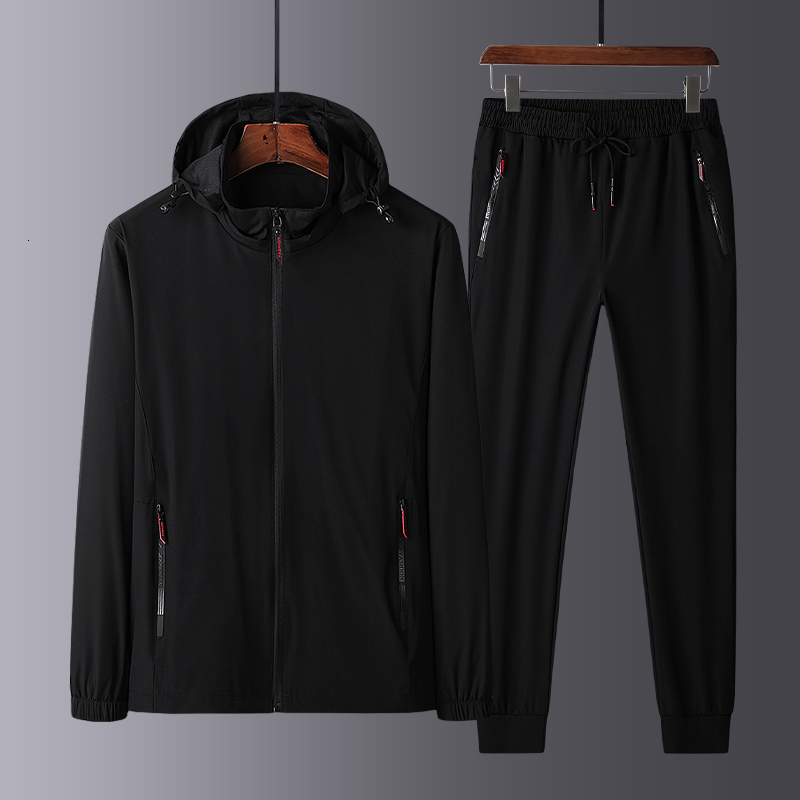 Men's Tracksuits Korea Sunscreen Men's Summer Thin Breathable Midlife Dad Outdoor Running Jacket Ice Silk Casual Sportswear Quick Drying 230